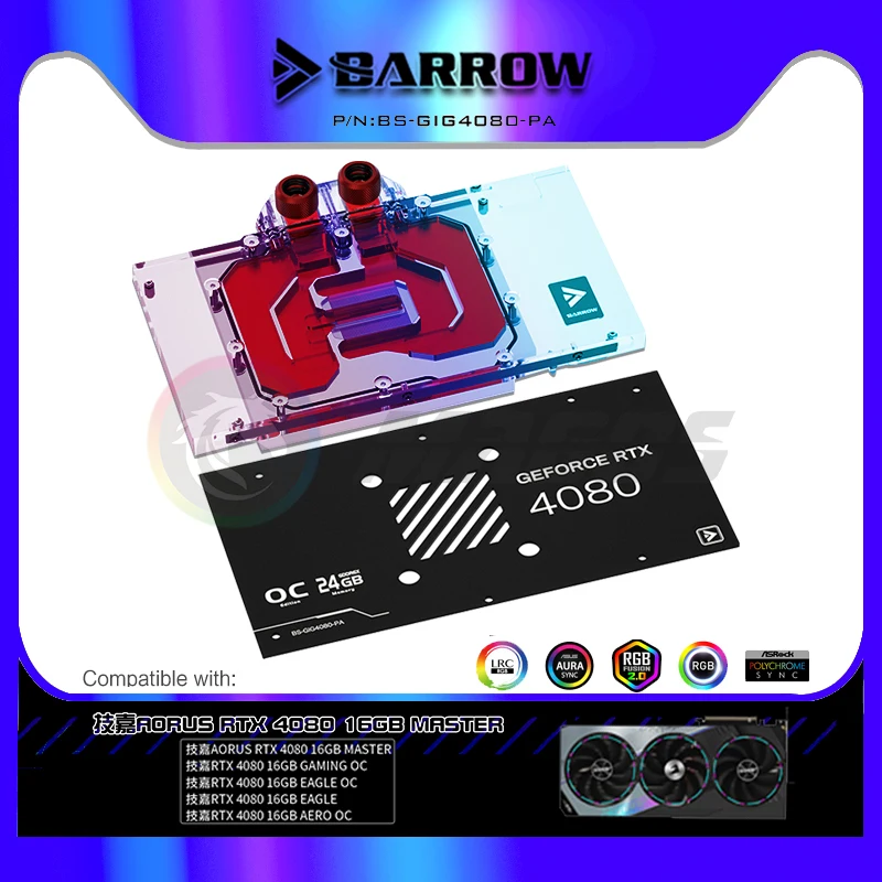 BARROW GPU bloque de agua para - Rtx 4080 Water Cooling Block reseña y precio